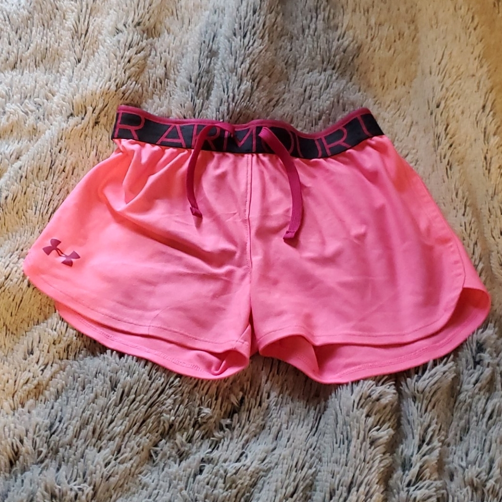Pink Under armour shorts